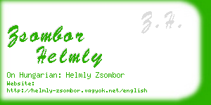 zsombor helmly business card